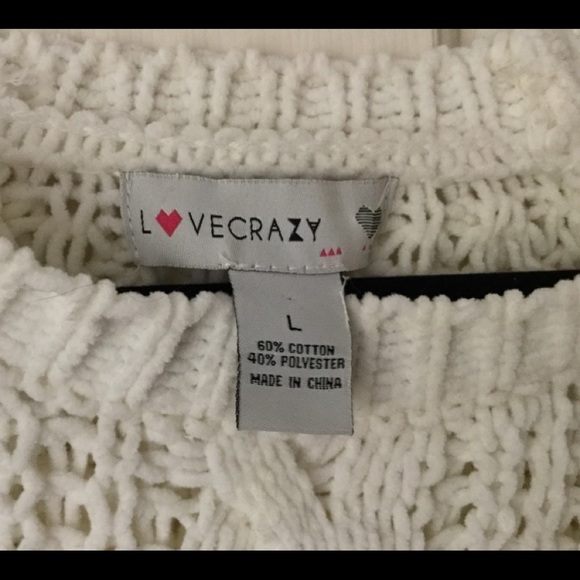 Creamy White Chunky Cable Knit Cropped Sweater - Picture 3 of 5